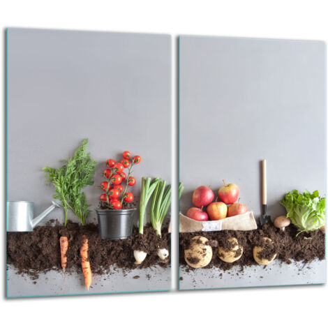 Glashakkungsbrett 2x 30x52 Gemüse