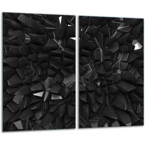Glashakkungsbrett 2x 30x52 Schwarz