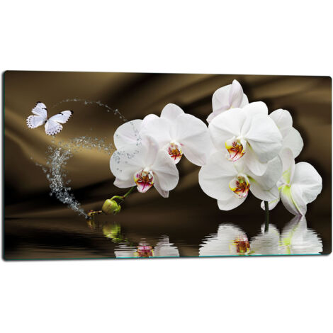 Glashakkungsbrett 52x30 Blumen