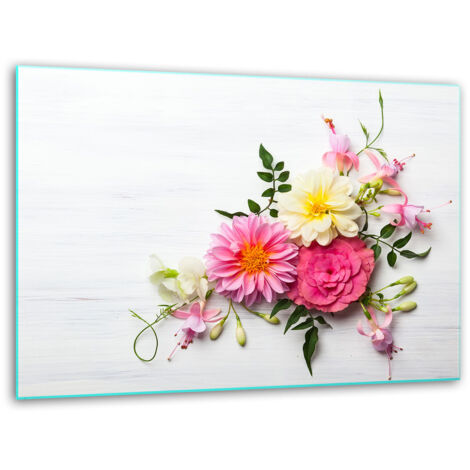Glashakkungsbrettänder 40x30 Blumen