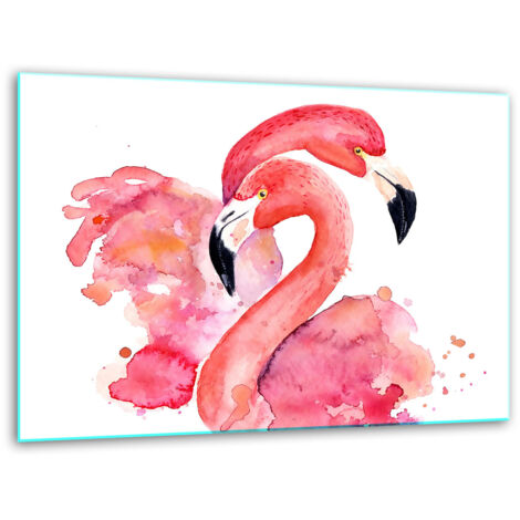 Glashakkungsbrettänder 40x30 Flamingos