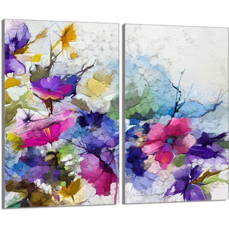Glasherdplattenschutz 2x30x52 Blumen