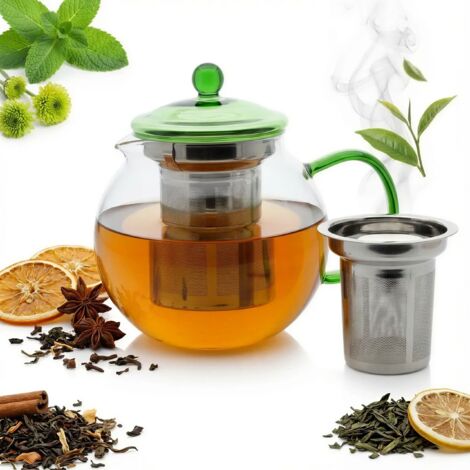 Glaskanne 1,2 l, transparenter Tee- und Kaffeefilter