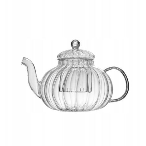 Glaskanne mit Teefilter, 1,2 l, für Wasser, Kaffee und heiße Getränke