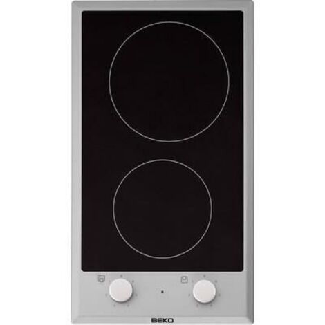 Glaskeramik domino tisch 30cm 2 edelstahlbrenner - Beko - hdcc32200x