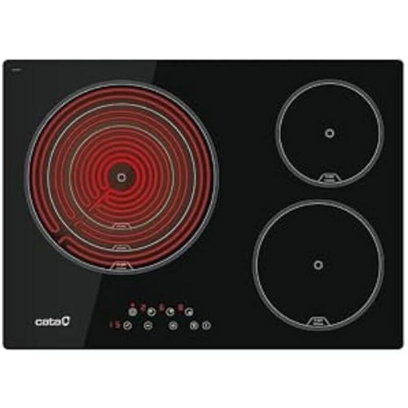 Cata Schwarz Glaskeramik-Kochfeld - Tt 5003 - 3 Kochzonen - 5,7 Kw