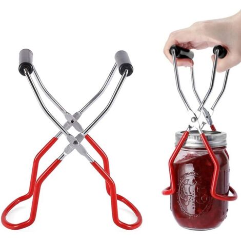Glasklammern – Edelstahl – Silber, Rot, Schwarz – 22,5 cm – Modern