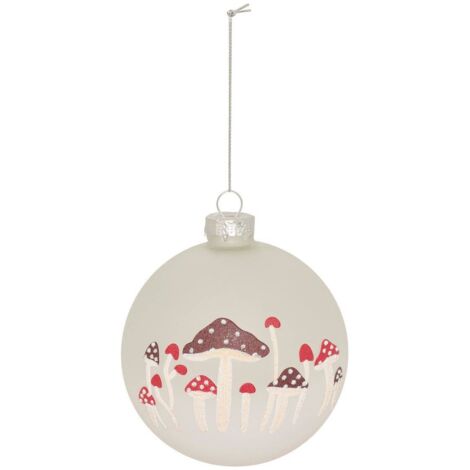 Glaskugel Pilze D.10cm weiß - Atmosphera créateur d'intérieur