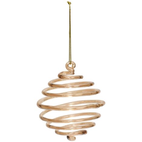 Glaskugel Spirale D.8cm Bronze - Feeric lights & christmas