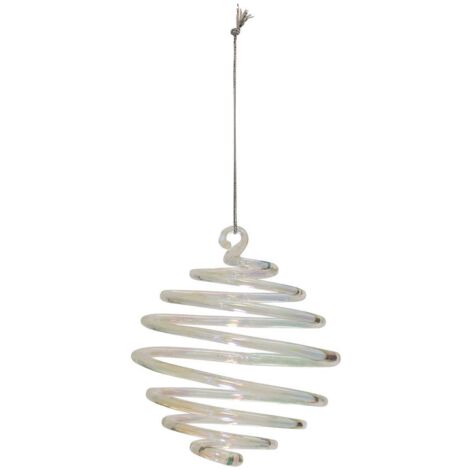 Glaskugel Spirale D.8cm transparent - Feeric lights & christmas