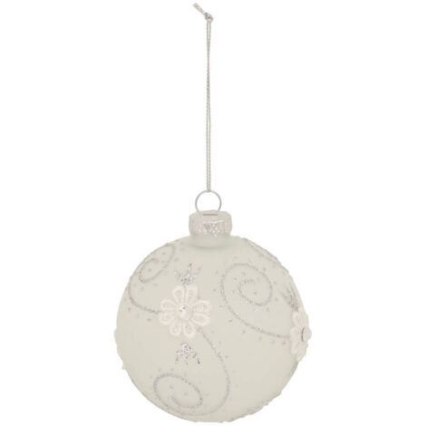 Glaskugel Spitze D.8cm Silber - Atmosphera créateur d'intérieur
