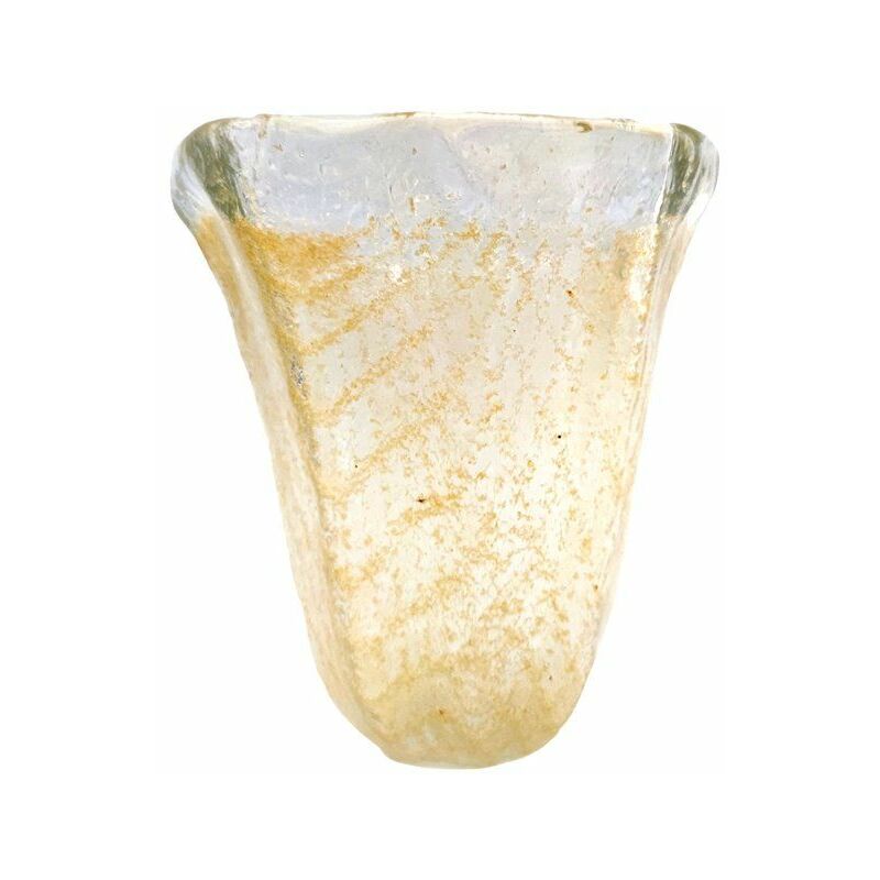 Glaslampenschirm campana 13x14cm bernsteinfarbener Mund von 3,5cm