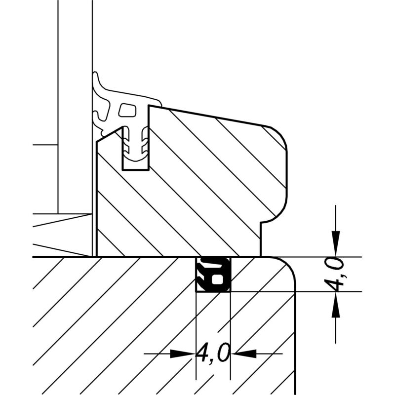 Glasleistendichtung ac 5587 d, Kunststoff braun