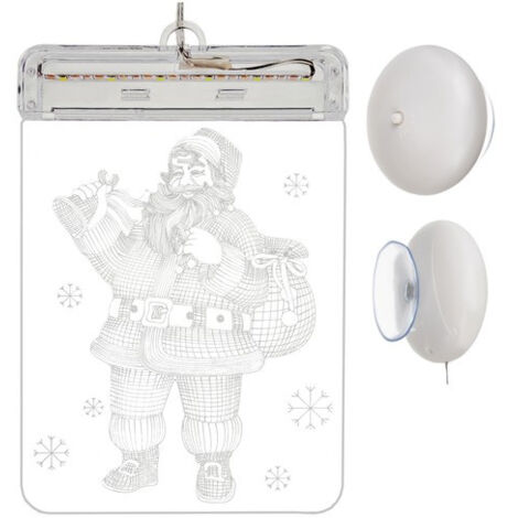 Glasmalerei led 3d weihnachtsmann 8540