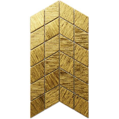 Glasmosaik auf Netz für Bad oder Küche 17,2 x 29,8 cm - Mini Totem Chevron