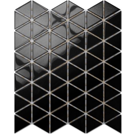 Glasmosaik auf Netz für Bad oder Küche 26,3 x 30,3 cm - Black Opium