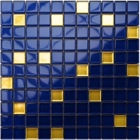 ILCOM Glasmosaik auf Netz für Badezimmer oder Küche 30cm x 30cm - Starry sky