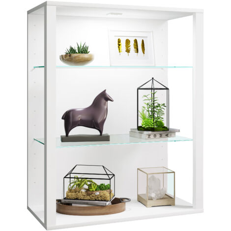 GlasolLW Vitrinenschrank wandhängend weiß.