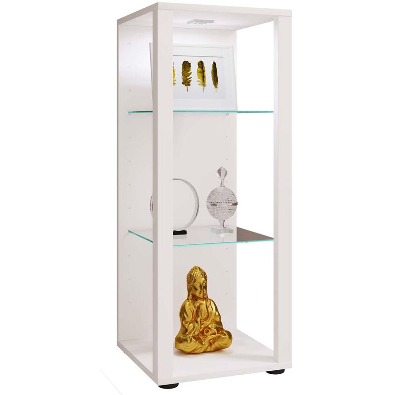 Ebuy24 - GlasolM vitrine 3 tablettes blanc.