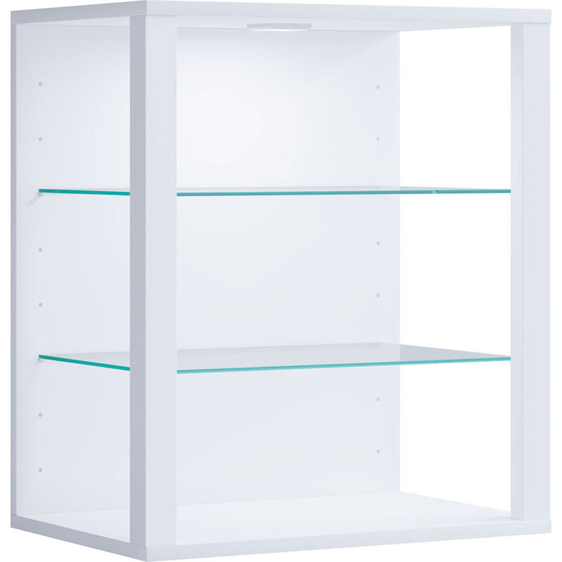 Ebuy24 - Vitrine murale Glasol h. 60 x l. 52 x p. 35 cm Blanc