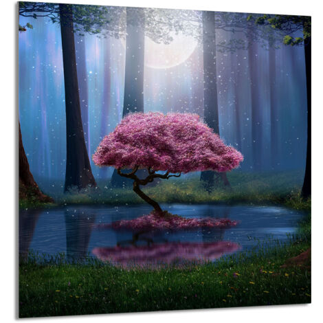 GLASPLATTE FÜR KÜCHE 60x65 Baum