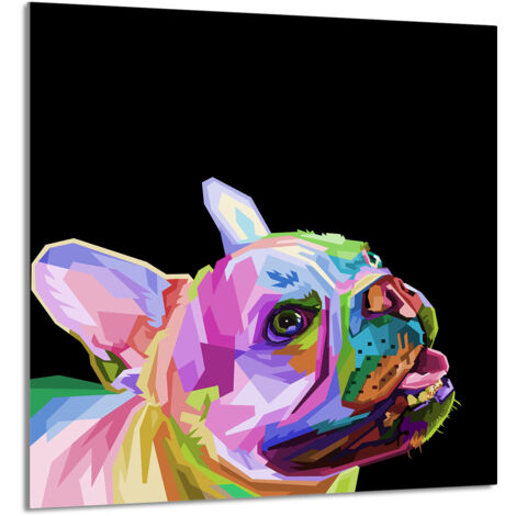 GLASPLATTE FÜR KÜCHE 60x65 Hund