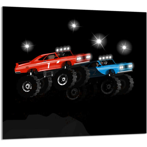 GLASPLATTE FÜR KÜCHE 65x60 Auto