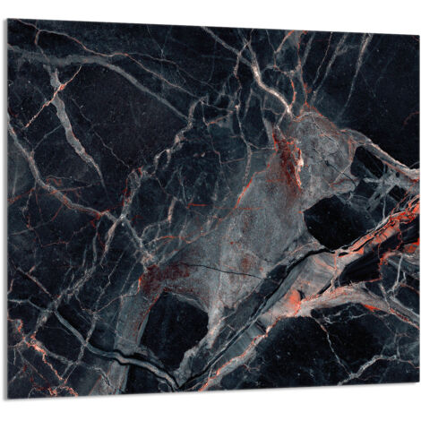 GLASPLATTE FÜR KÜCHE 65x60 Marmor