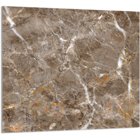 GLASPLATTE FÜR KÜCHE 65x60 Marmor