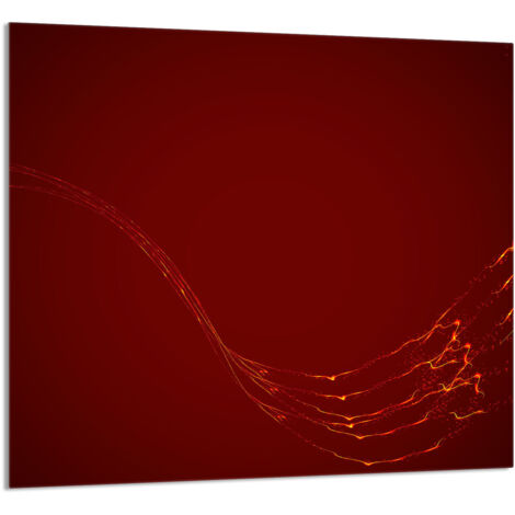 GLASPLATTE FÜR KÜCHE 65x60 Rot