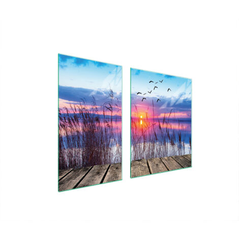 GLASPLATTE und SCHNEIDEBRETT 100x52 ANSICHT