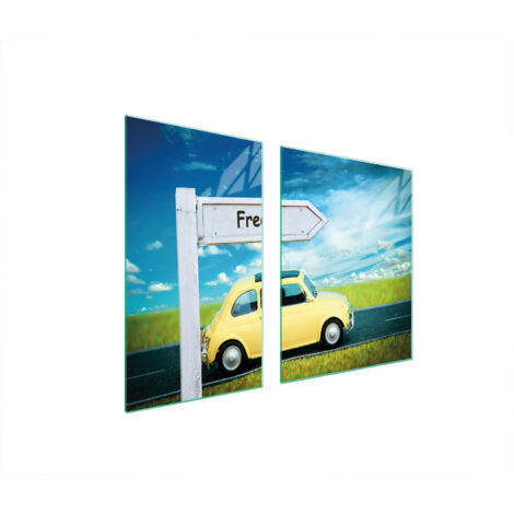 GLASPLATTE und SCHNEIDEBRETT 100x52 AUTO