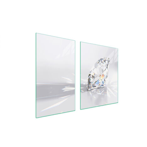Glasplatte und Schneidebrett 100x52 DIAMANT