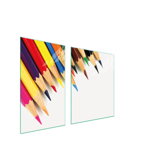 Glasplatte und Schneidebrett 100x52 Farbe