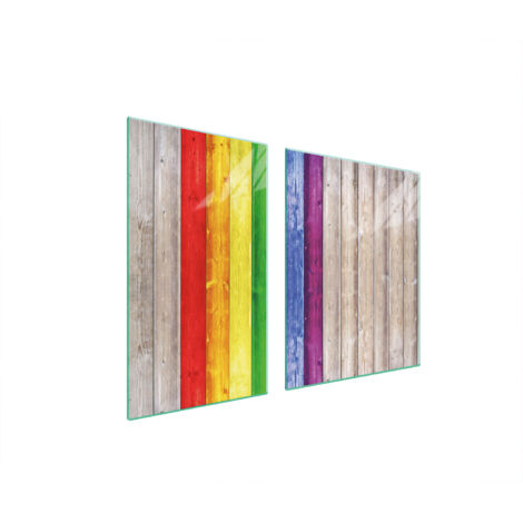 Glasplatte und Schneidebrett 100x52 Farbe