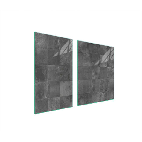 Glasplatte und Schneidebrett 100x52 GRAU