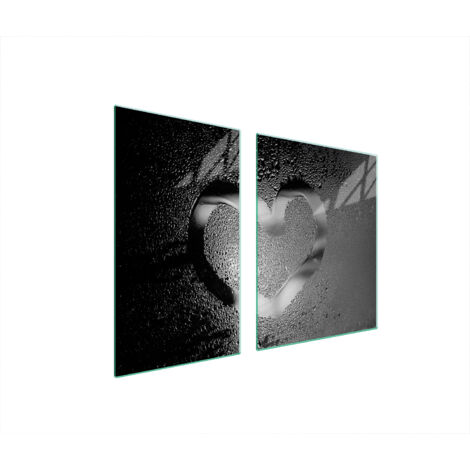 Glasplatte und Schneidebrett 100x52 Herz