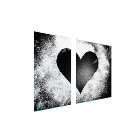 Glasplatte und Schneidebrett 100x52 Herz