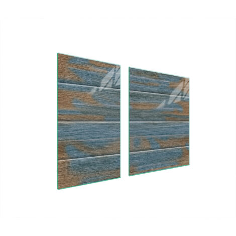 Glasplatte und Schneidebrett 100x52 Holz