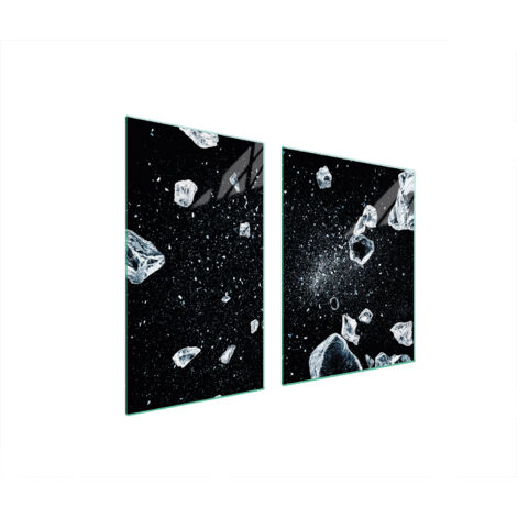 Glasplatte und Schneidebrett 100x52 ICE