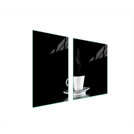 Glasplatte und Schneidebrett 100x52 Kaffee