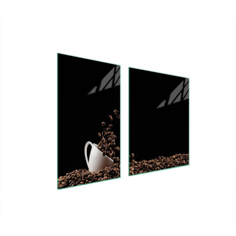 Glasplatte und Schneidebrett 100x52 Kaffee