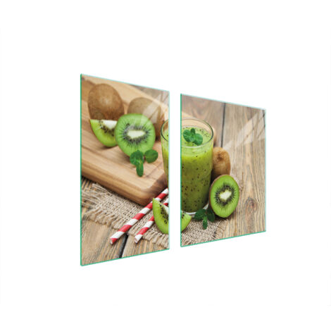 Glasplatte und Schneidebrett 100x52 KIWI