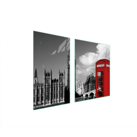Glasplatte und Schneidebrett 100x52 LONDON