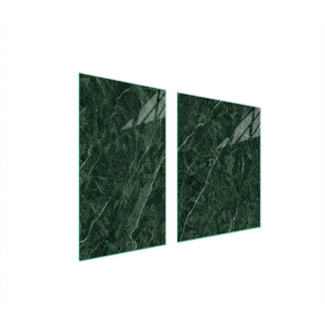 Glasplatte und Schneidebrett 100x52 Marmor