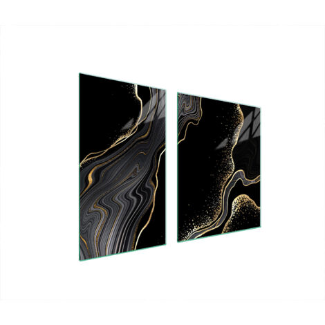Glasplatte und Schneidebrett 100x52 Marmor