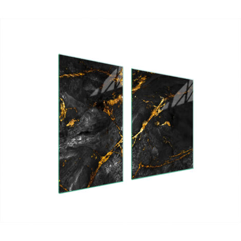 Glasplatte und Schneidebrett 100x52 Marmor