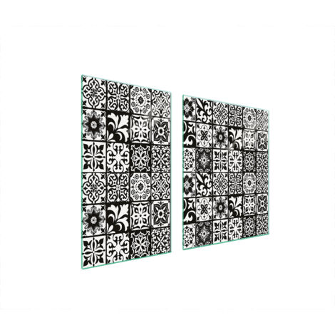 Glasplatte und Schneidebrett 100x52 Mosaik