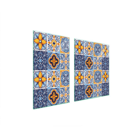 Glasplatte und Schneidebrett 100x52 Mosaik