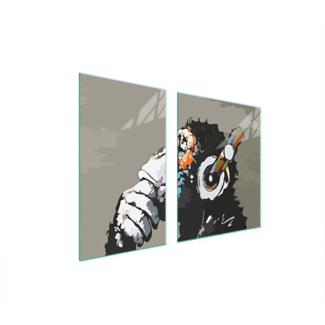 Glasplatte und Schneidebrett 100x52 Musik